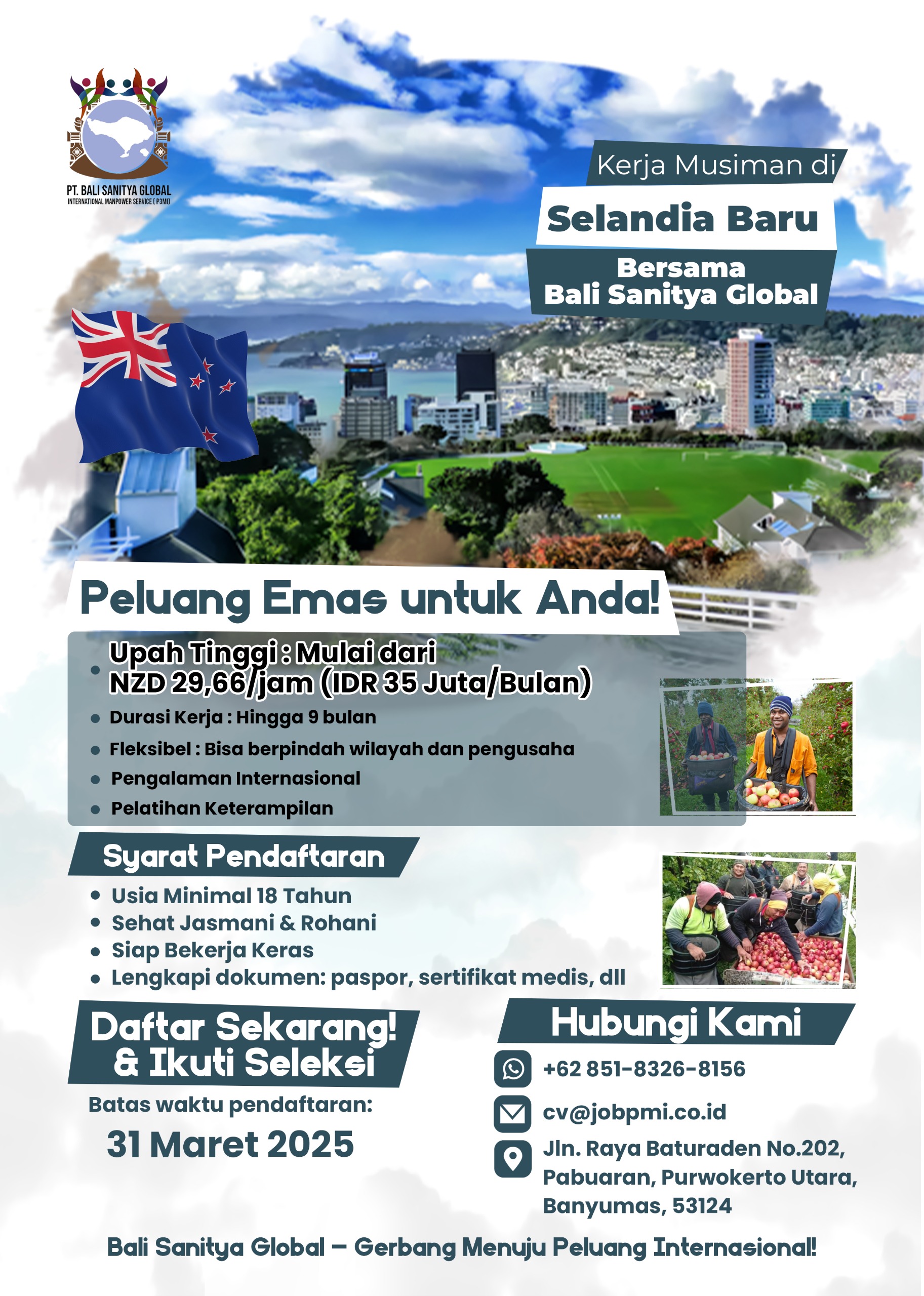 Kerja Musiman - Selandia Baru