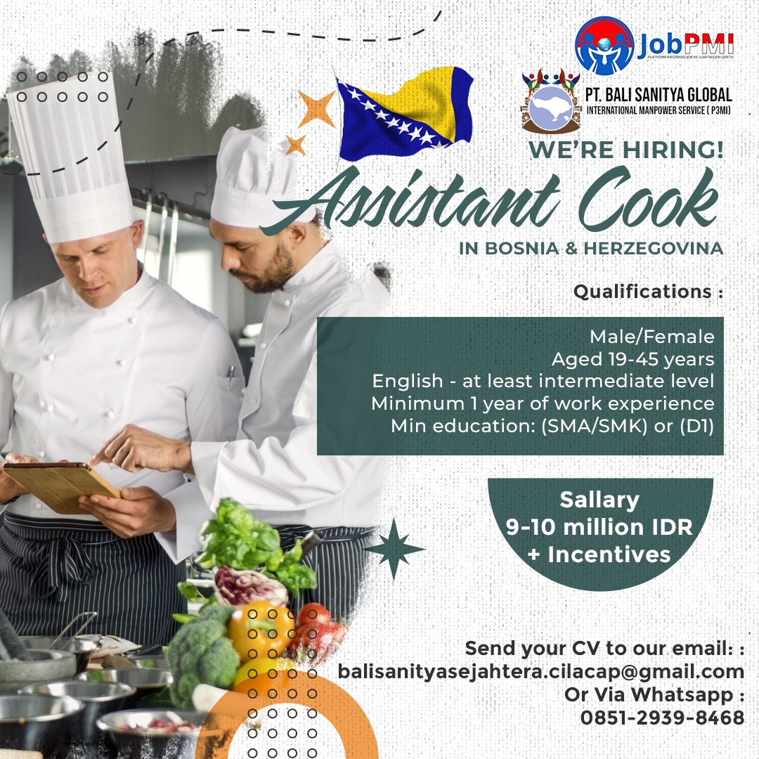Bosnia - Assistant Cook